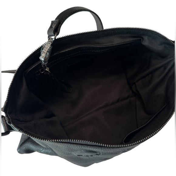 IO Pelle Skulls Black Leather Crossbody Bag - Picture 3 of 7